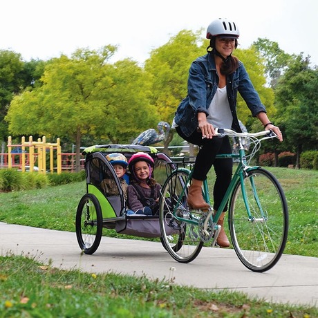 bike with stroller 
