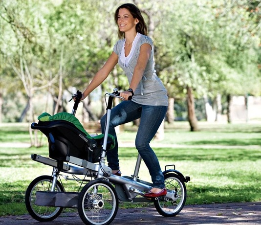 stroller with bike
